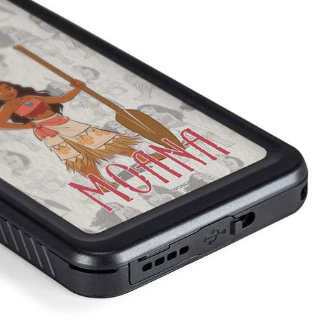 Disney Princess Moana Pattern Galaxy S24 Waterproof Case